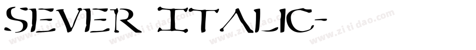 Sever Italic字体转换